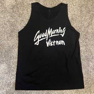Black Graphic Tank Top